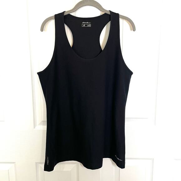 Set of 2 Eddie Bauer Women's FreeDry Tank Tops Size XL Black and Blue - Picture 5 of 10